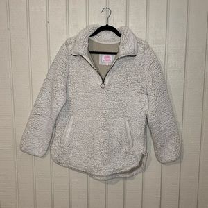 cozy sherpa pullover